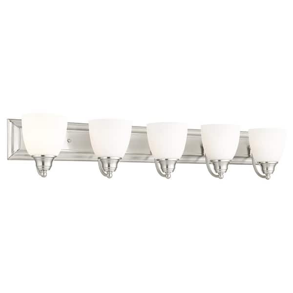 Fairbourne 5 Light Brushed Nickel Bath Vanity