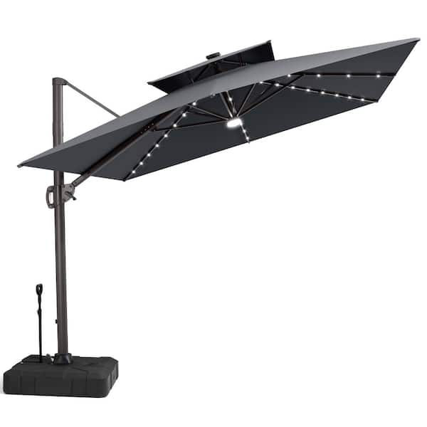 high end patio umbrellas 13x13 ft / 11x15 ft Outdoor Umbrella Color:Tungsten Grey bags online resistant properties to stay Airoh COMMANDER 2 DOOM