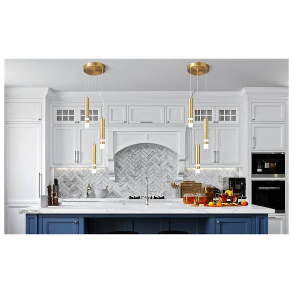 【Lee✩】 ZHLWIN Home Lighting 7.87 in. Gold 3-Light Modern Dimmable