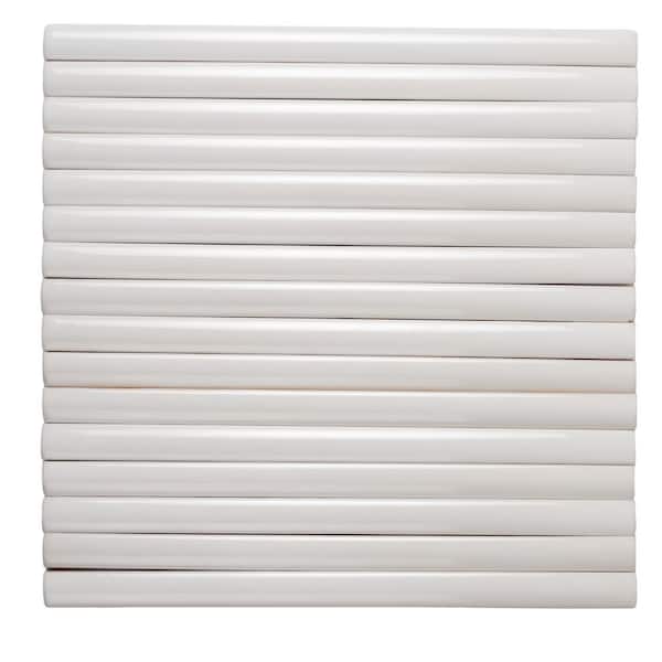 Apollo Tile Silken White 0.5 in. x 7.9 in. Glossy Ceramic Pencil