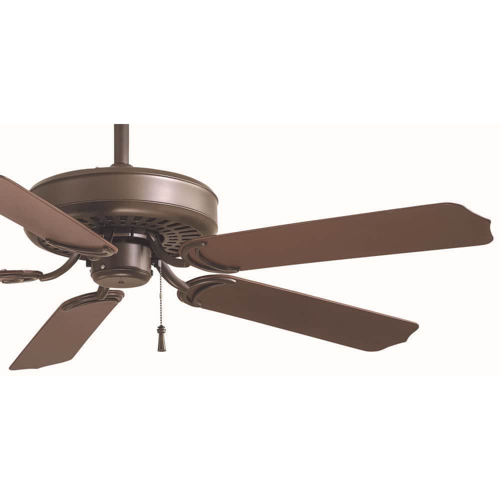52'' Oil Rubbed Bronze Ceiling Fan with Dark Oak Blades