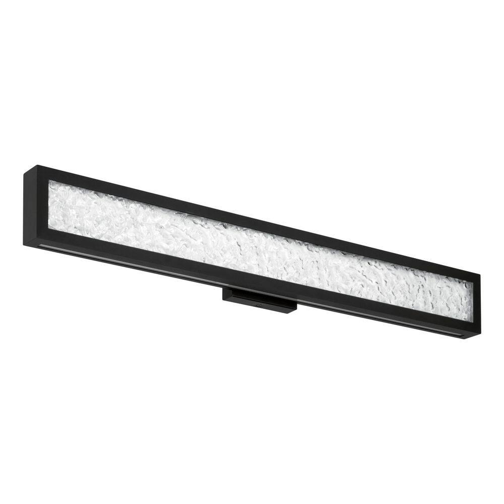Courtney 32-inch Textured Black 5CCT LED Vanity Light with Clear Water Glass price history on PriceWatchPro