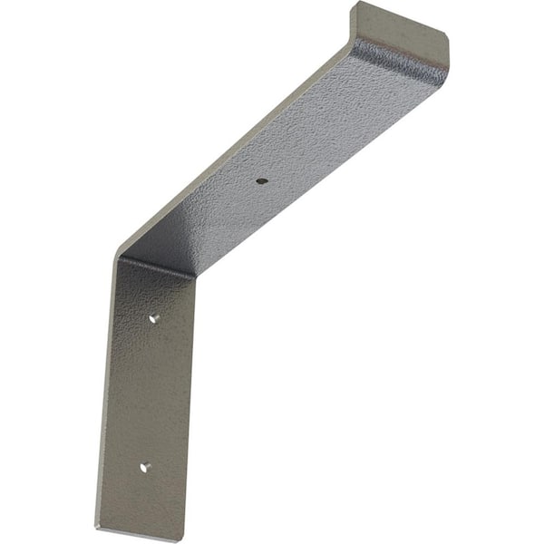 Ekena Millwork 2 in. x 7 1/4 in. x 10 in. Hammered Silver Steel Truss Shelf Bracket