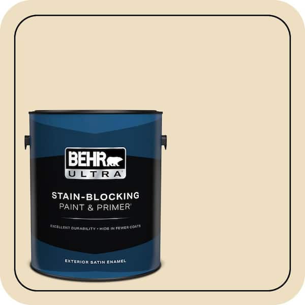 BEHR ULTRA 1 gal. #ECC-23-1 Golden Haystack Satin Enamel Exterior Paint & Primer