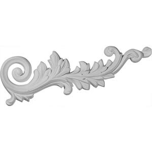1-1/8 in. x 15-3/4 in. x 5-1/8 in. Polyurethane Right Robin Scroll Onlay Moulding