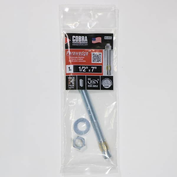 1/2 in. x 7 in. Parawedge Anchor (1-Pack)