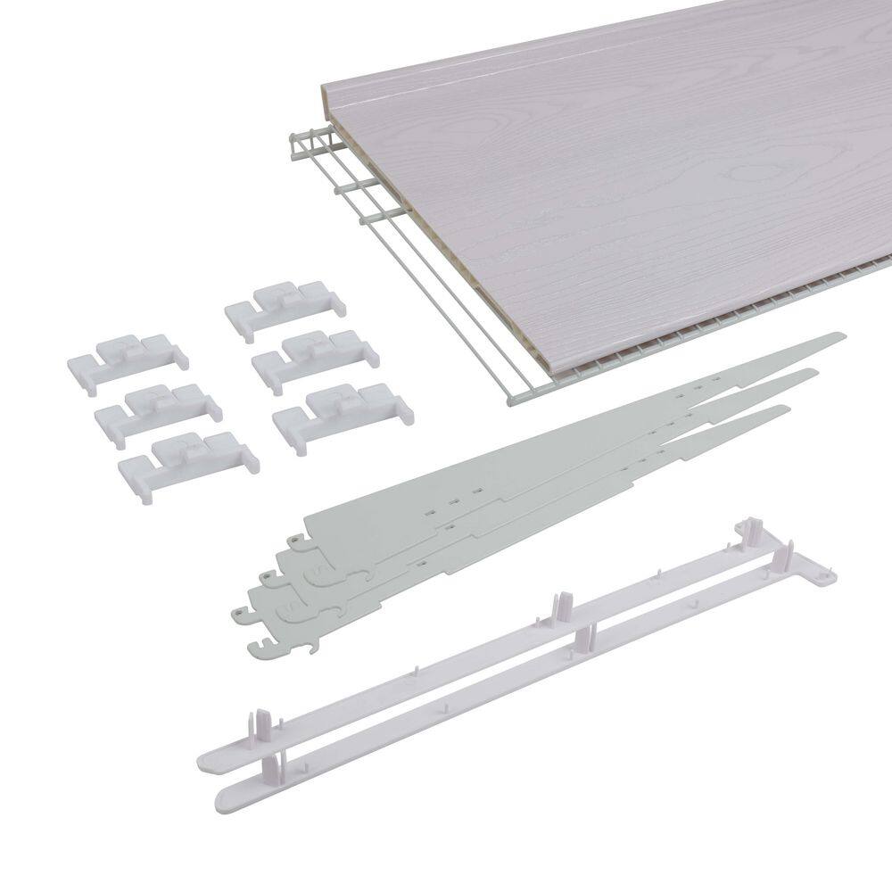 Genevieve White 1-Tier Plastic and Steel Closet Organization Shoe Rack (48 