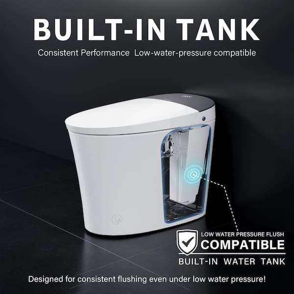 WELLFOR ARLO ADA Elongated LED Smart Bidet Toilet with Auto Open/Close/Flush