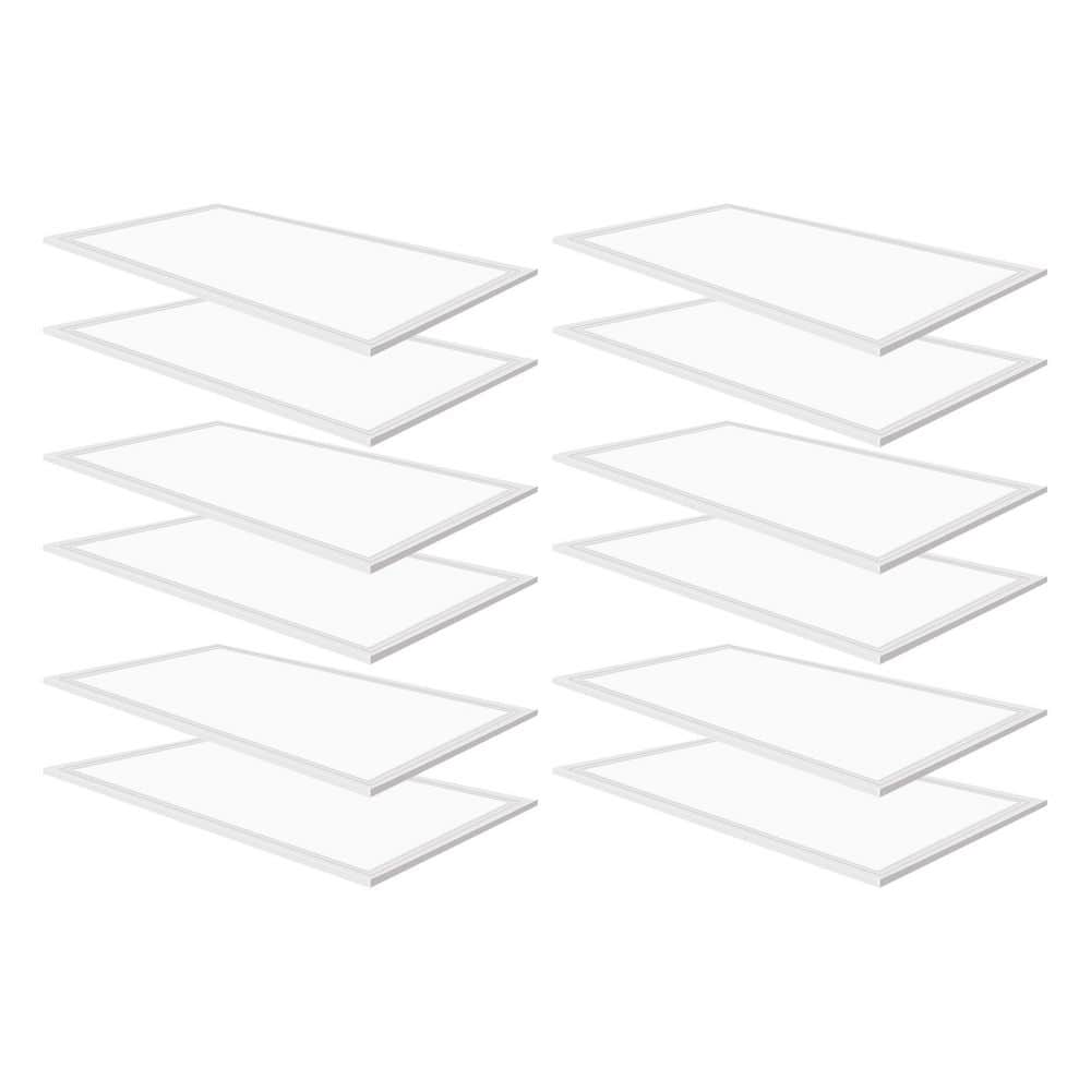 2 ft. x 4 ft. 7800 Lumens Integrated LED Panel Light, 5000K White Color (12-Pack) price history on PriceWatchPro