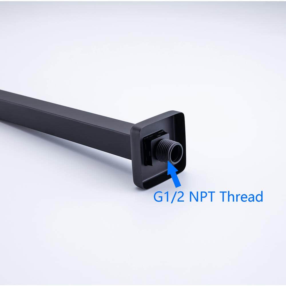 Matte Black Stainless Steel Ceiling Mounted Shower Arm