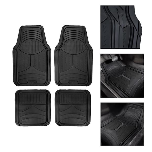 Zone Tech All Weather Rubber Car Interior Floor Mats 3-piece