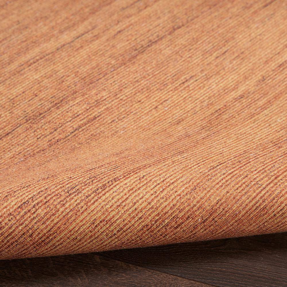 Copper Flat Woven 4' x 6' Washable Viscose Rug