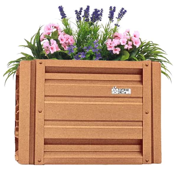 24 inch by 24 inch Square Copper Metallic Metal Planter Box