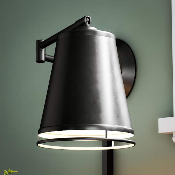 Kenroy Home Metro 10 in Oil-Rubbed Bronze Wall Swing Arm Lamp 