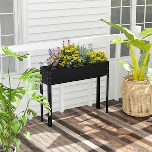 40 in. Raised Garden Bed with Legs Metal Elevated Planter Box Drainage Hole Backyard
