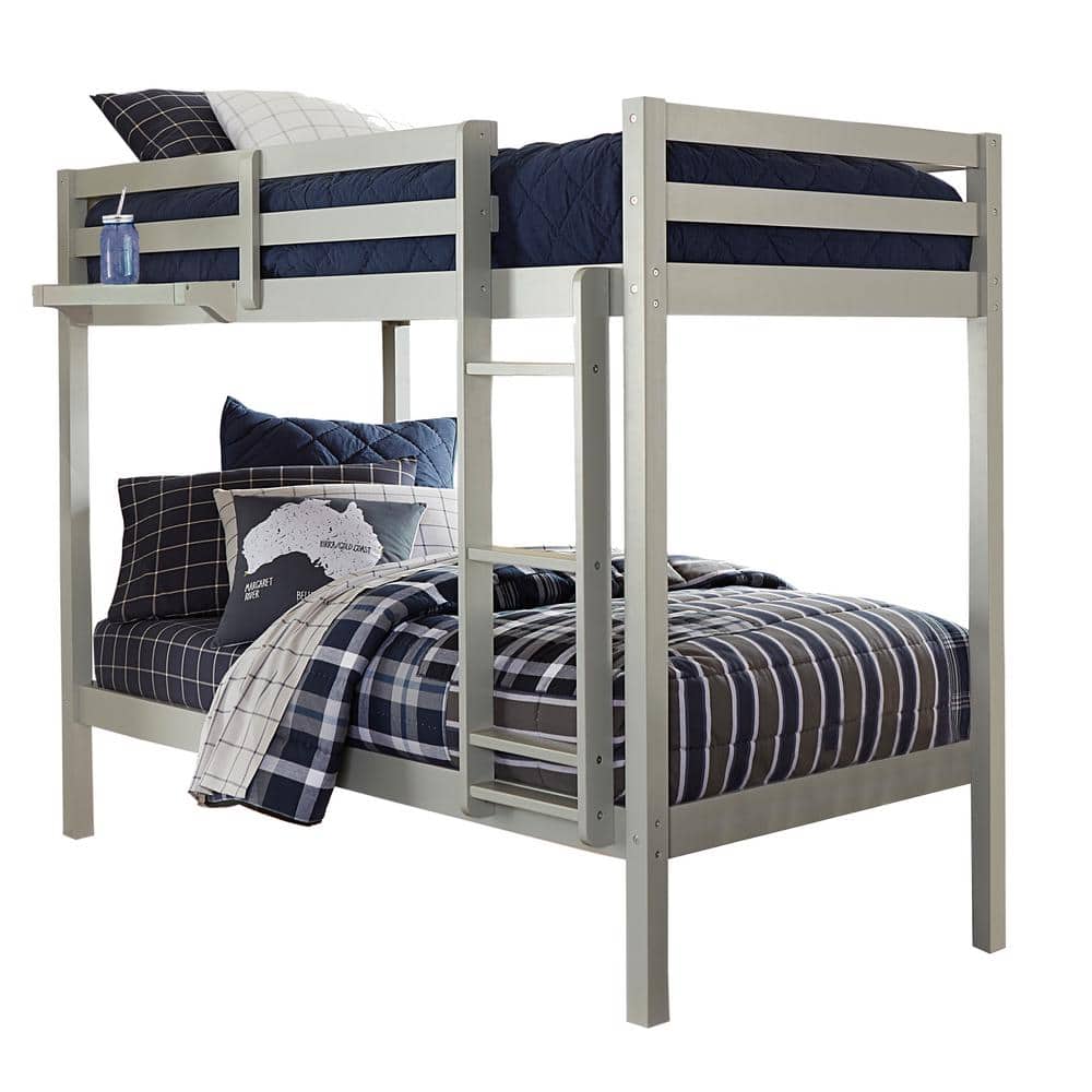 Hillsdale Furniture Caspian Gray Twin Bunk Bed -  2177-021H