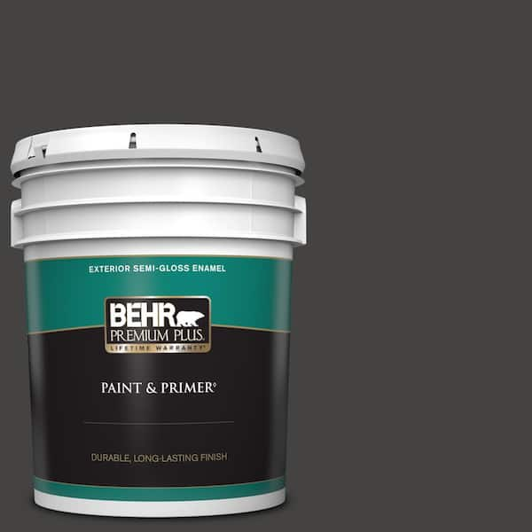 BEHR PREMIUM PLUS 5 gal. #ECC-27-3 Evening Canyon Semi-Gloss Enamel Exterior Paint & Primer