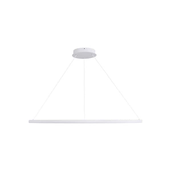 Veritas 1 light dimmable integrated LED Sand White Chandelier for Bedroom, Dining, Foyer, Hall, Kitchen, Living