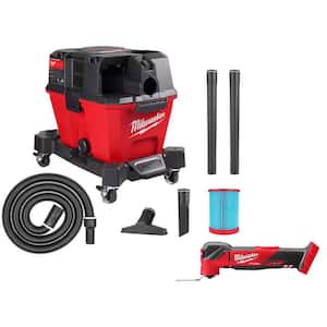 M18 FUEL 6 Gal. Cordless Wet/Dry Shop Vacuum with Filter, Hose, Accessories and M18 FUEL Oscillating Multi-Tool