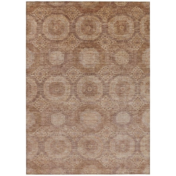 Chantille Machine Washable Indoor/Outdoor Abstract ACN1925 Copper 3 ft. x 4 ft. Area Rug
