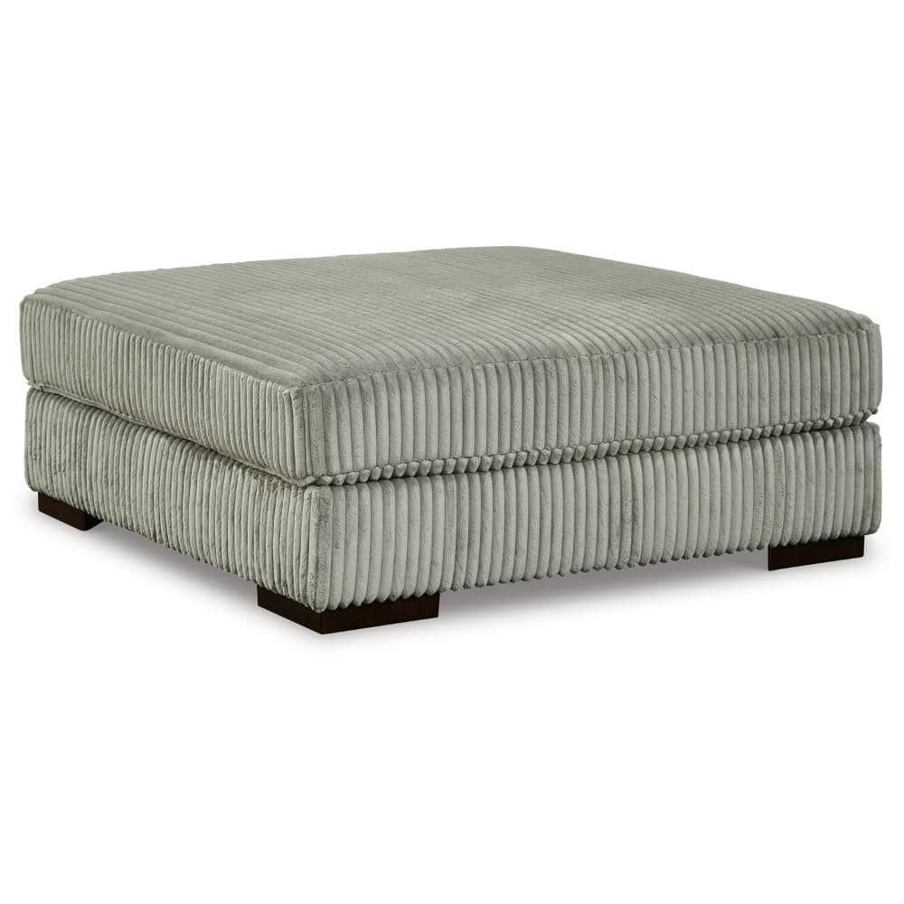 Lindy Gray Polyester Square Accent Ottoman