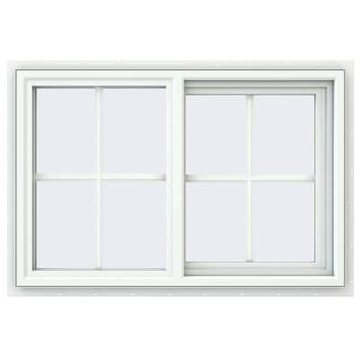 JELD-WEN 35.5 in. x 23.5 in. V-4500 Series White Vinyl Left-Handed ...