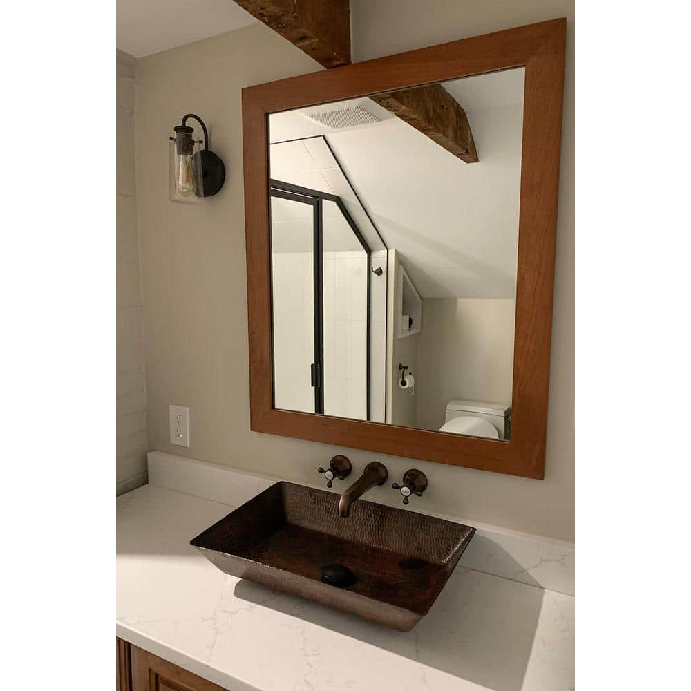 20" Hand Hammered Copper Rectangular Vessel Sink
