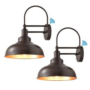Industrial Farmhouse Wall Sconce - Adjustable Black Bell Shade With On/Off Switch