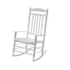 Hampton Bay White Wood Outdoor Rocking Chair A211030301 - The Home Depot