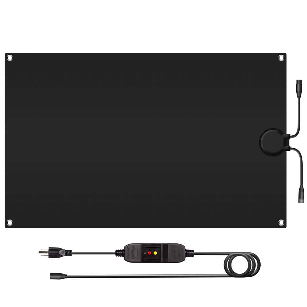 Snow Melting Black 30 in. x 48 in. Rubber Graphene Heated 3-in-Melting Spee