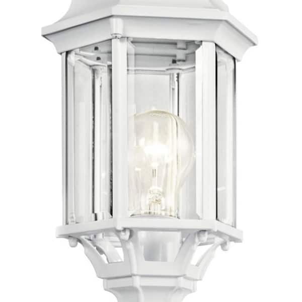 Chesapeake 1-Light Light White Aluminum Hardwired Waterproof Outdoor Post Light with No Bulbs Included (1-Pack)