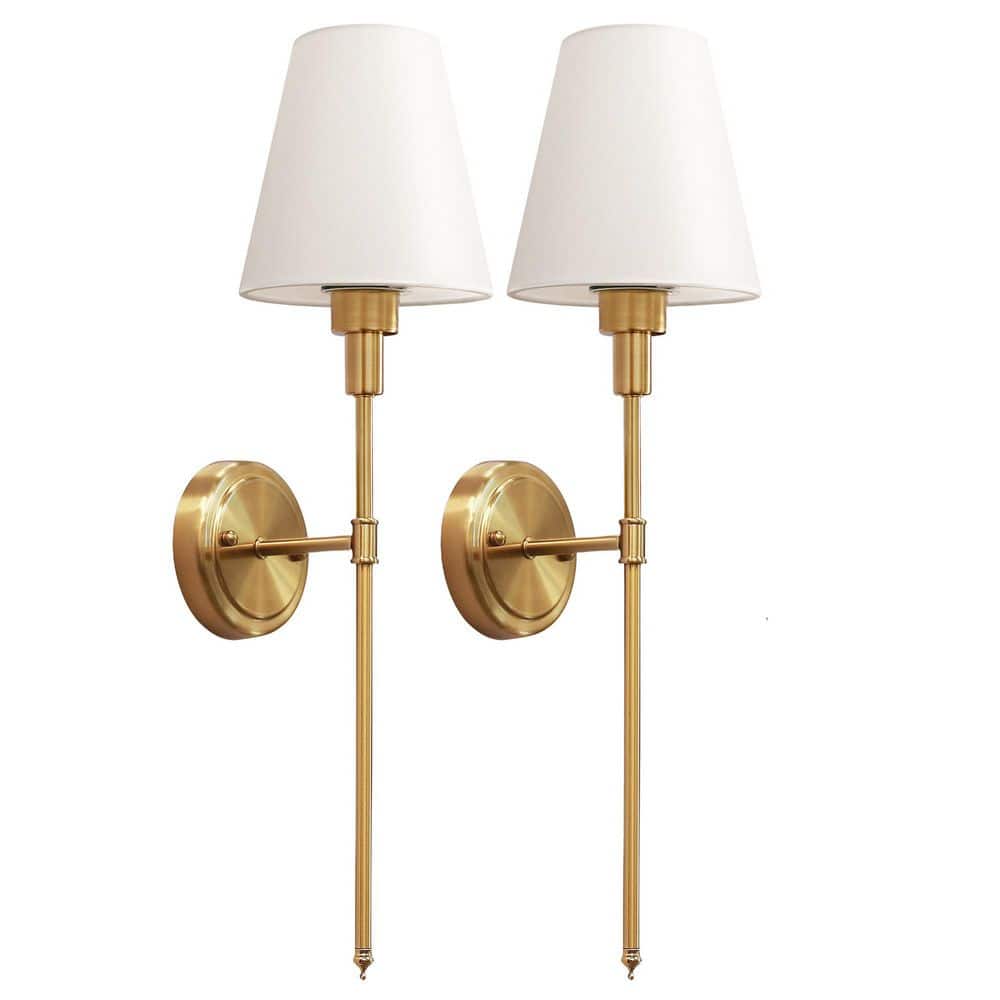 6 in. Gold Circle Wall Sconce with Remote, RGB Bulbs Christmas Lampshade Wall Light for Bedroom Living Room (2-Pack) price history on PriceWatchPro