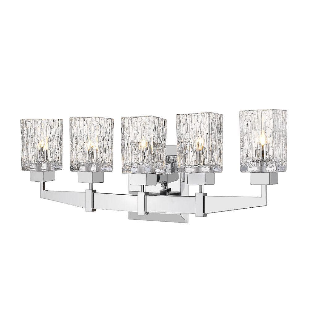 UPC 685659143232 product image for Rubicon 36 in. 5-Light LED Chrome Vanity Light with Clear Glass | upcitemdb.com