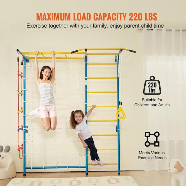 VEVOR Indoor Jungle Gym for Toddlers, 7 in 1-Climbing