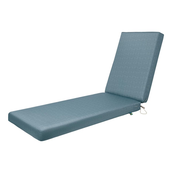 Classic Accessories Duck Covers Weekend 72 in. W x 21 in. D x 3 in. Thick Outdoor Chaise Cushion in Blue Shadow