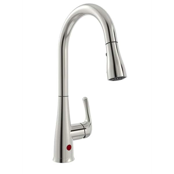 KEENEY Belanger Single-Handle Pull-Down Sprayer Kitchen Faucet with Motion Sensor in Brushed Nickel