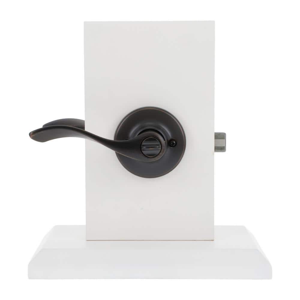 Venetian Bronze Wave Style Privacy Lever for Interior Doors