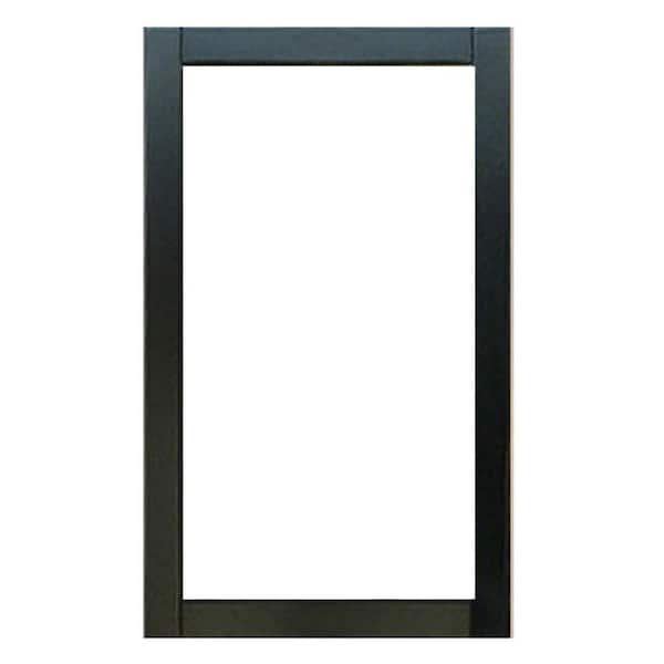Unbranded 20 in. W x 30 in. H Framed Rectangular Bathroom Vanity Mirror in Espresso