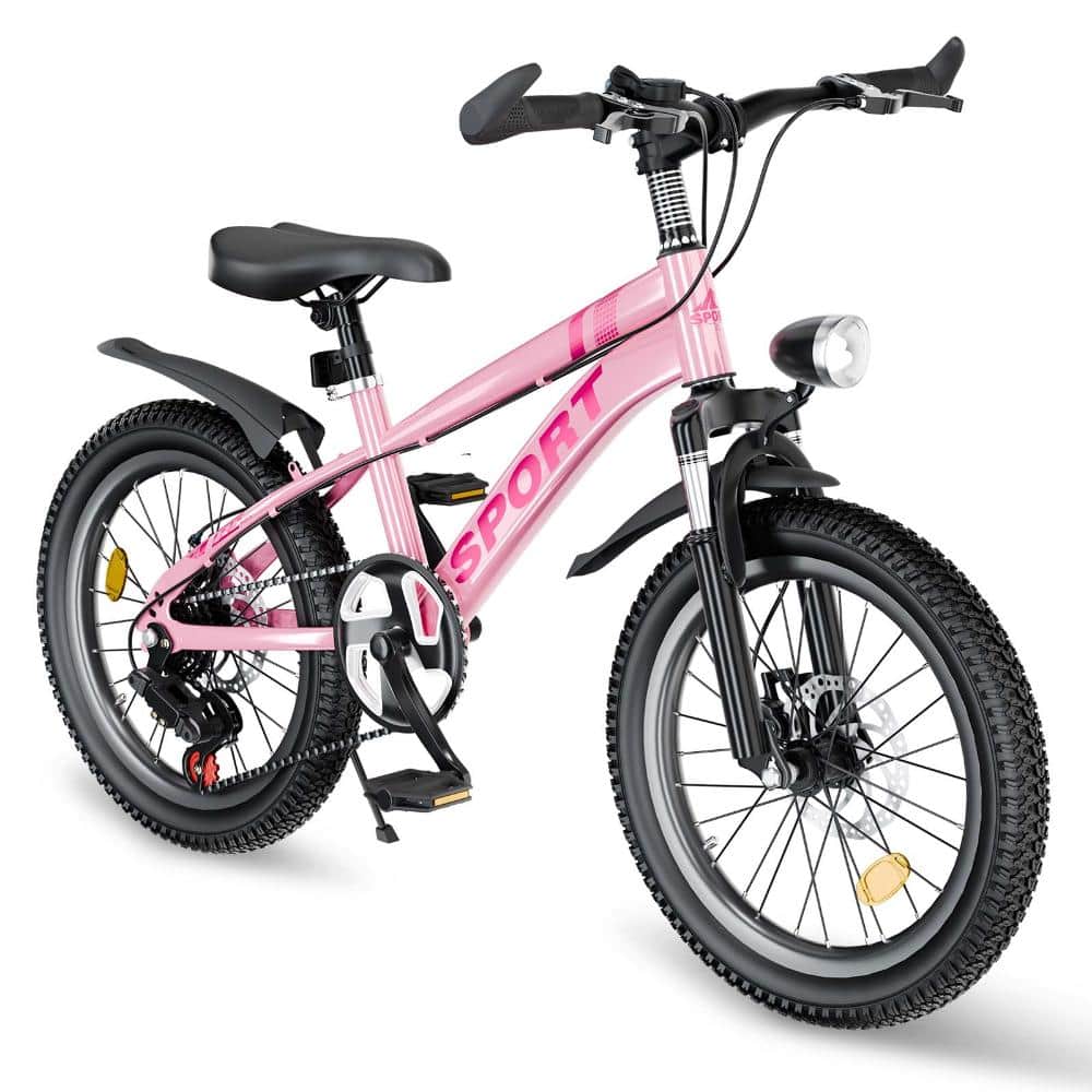 20 in. Pink 7 Speed Mountain Bike with Dual Disc Brakes, LED Light price history on PriceWatchPro