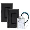 RunLessWire Simple 3-Way Wireless Light Switch Kit with 1 Receiver and 2  Single-Rocker Light Switches (Black) RW9-S2KBK - The Home Depot