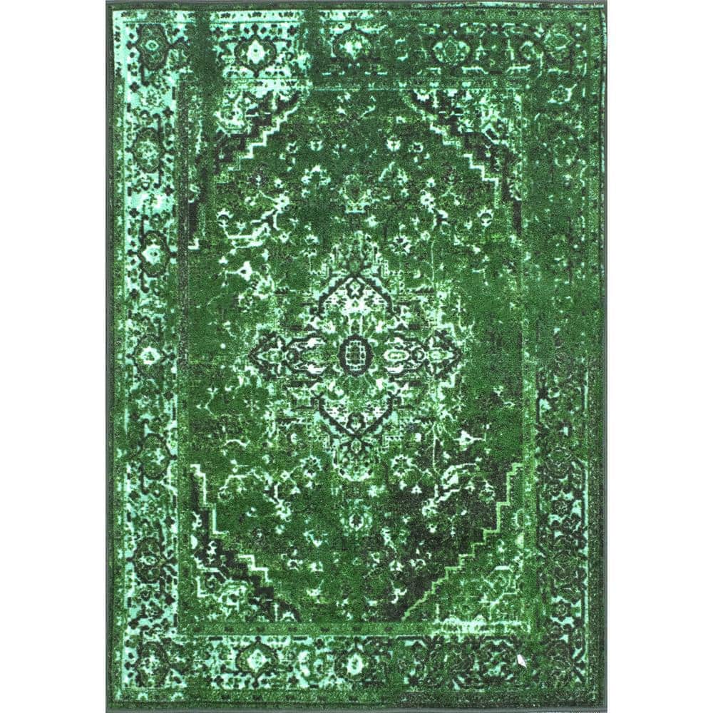 nuLOOM Reiko Vintage Persian Green 4 ft. x 6 ft. Area Rug MCGZ01A 