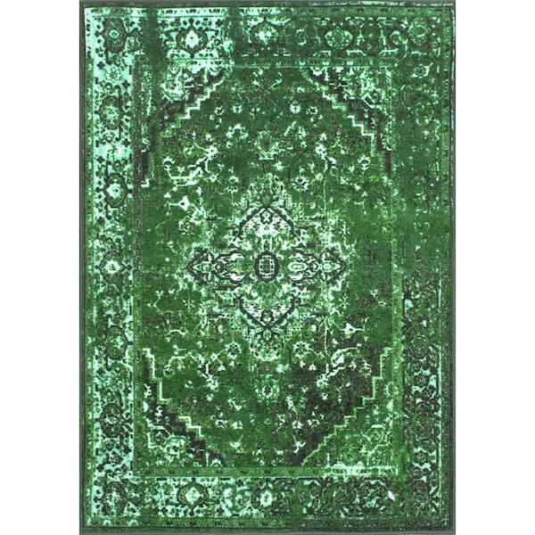 nuLOOM Reiko Vintage Persian Green 5 ft. x 8 ft. Area Rug