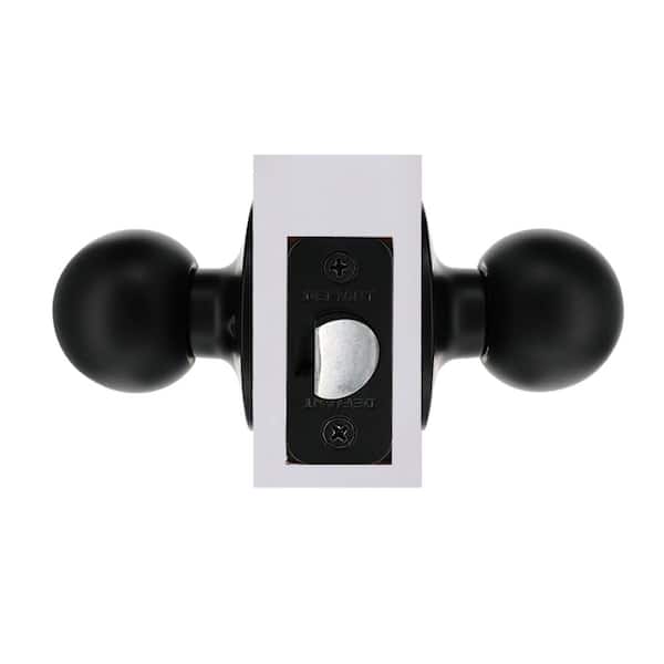 Defiant - Saturn Matte Black Hall/Closet Door Knob (4-Pack)