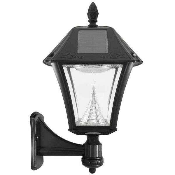 Baytown II White LED Outdoor Resin Solar Post/Wall Light with Warm
