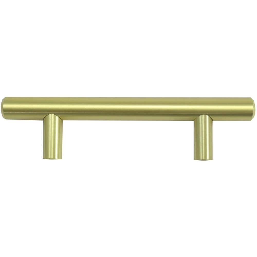 Satin Brass Alloy Steel T-Bar Cabinet Pull Handle