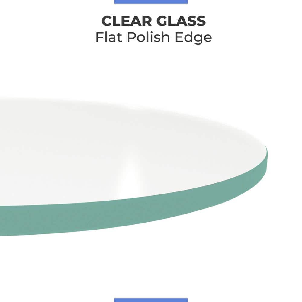42 Inch Round Clear Tempered Glass Patio Table Top