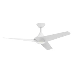 Emiko 56-in 1 Light White Integrated LED Ceiling Fan