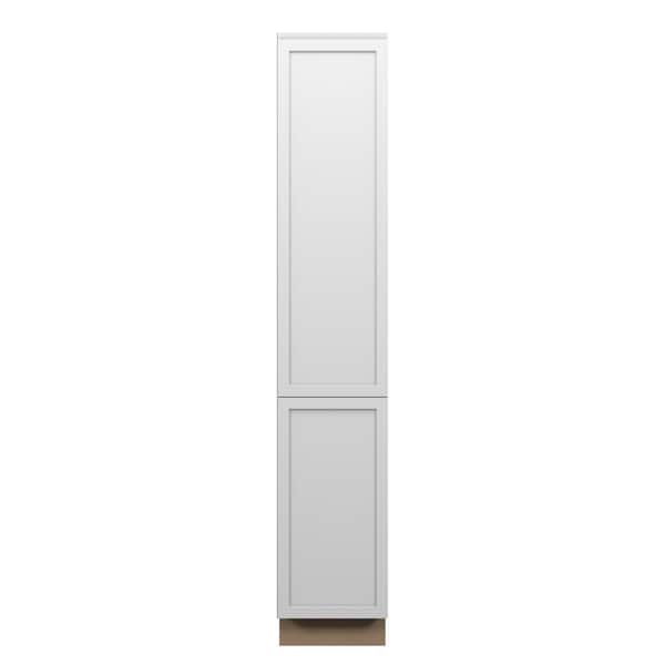 Westport Shaker 18 in. W x 84 in. H x 21 in. D in Painted White Plywood Assembled Bath Linen Cabinet