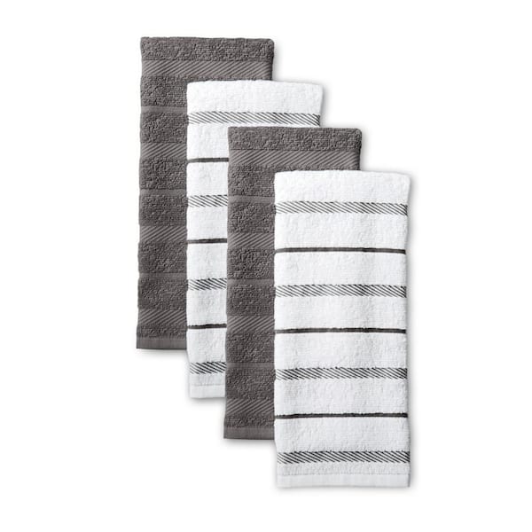Albany Charcoal Gray Kitchen Towel Set (Set of 4)