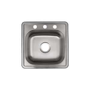 Strictly Kitchen and Bath 19 in. Drop-In Single Bowl 20-Gauge Stainless Steel Kitchen Sink